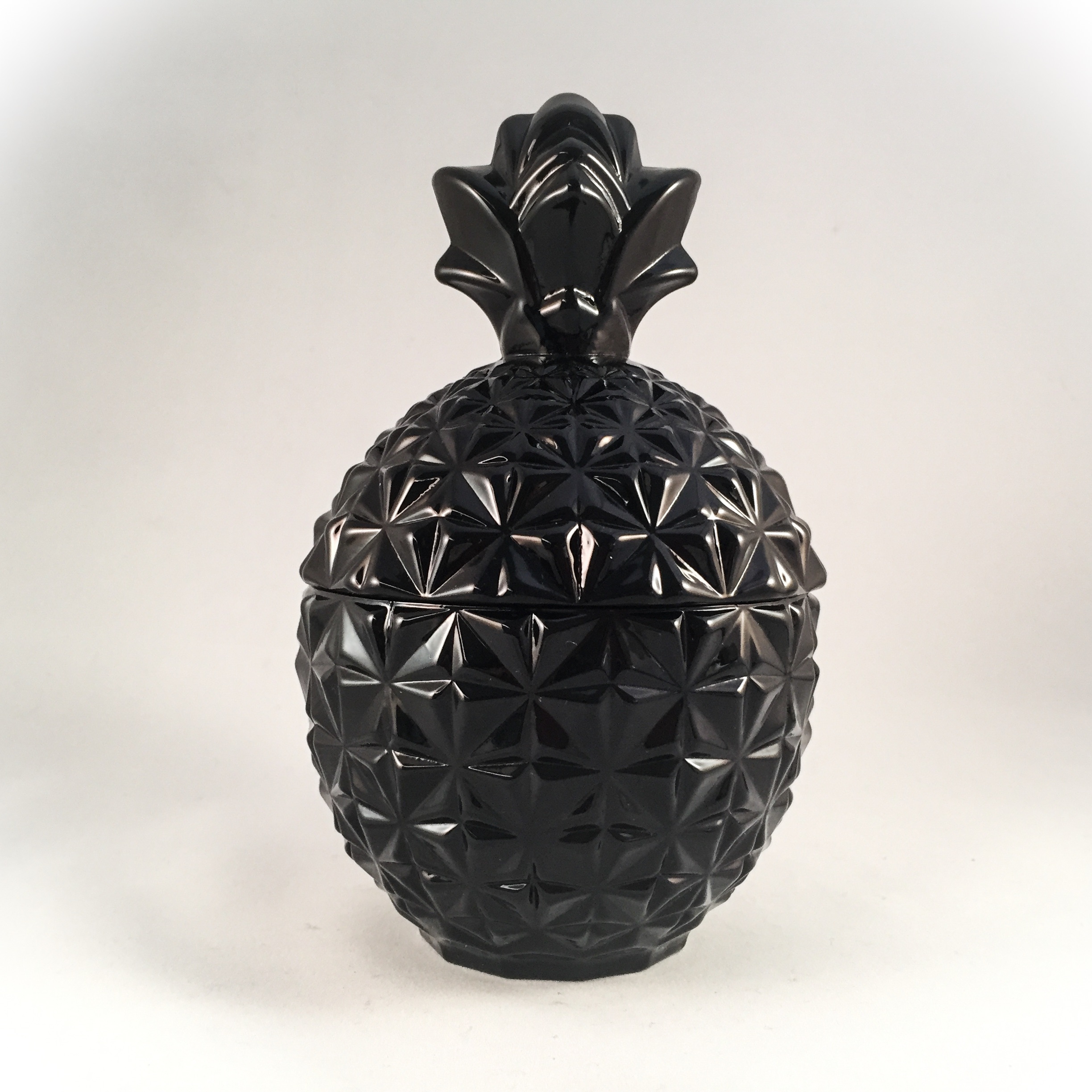 Black Cut Glass Pineapple Jars - 145ml I Delight Wholesale Candle Supplies