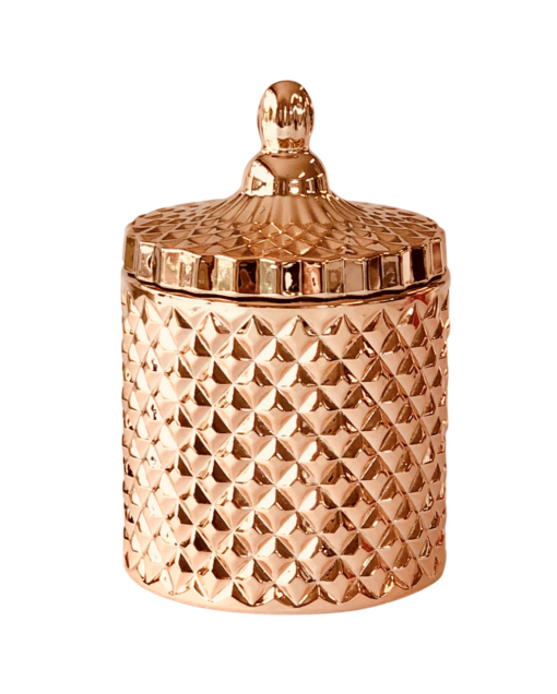 Rose Gold Geo Jar