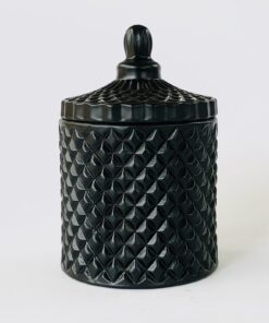 Matte Black Geo Jar